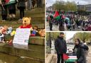 The vigil for Palestine in Bolton town centre today