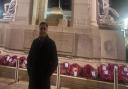 Cllr Nadeem Ayub at the cenotaph