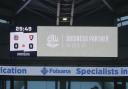 The scoreboard as Bolton's game against Cheltenham was abandoned