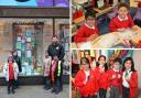 Clarendon Primary School pupils have put up an eye-catching display in the town centre
