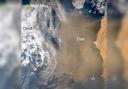 The Met Office has shared a picture of a plume of Saharan dust, some of which will make its way towards the UK this weekend