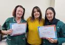 Left to right: Nicola Grannell, manager Nazia Nawaz, and Nazreen Khan. Nazreen and Nicola received glowing feedback from users