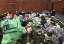 Rubbish on the corner of Back Dijon Street and Back Willows Lane South in Deane in January