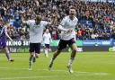 Bodvarsson and Collins celebrate against Reading