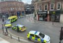 Police in Bolton town centre