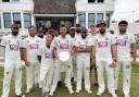 Barrowford celebrating their Manorlands Plate 100-ball success in 2022 as a Craven League side, skipper Jonny Ormerod holding the trophy. Picture courtesy of Barrowford CC