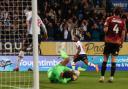 Bolton Wanderers' Amario Cozier-Duberry celebrates scoring the opening goal