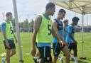 Chris Forino on the training ground in Slovakia