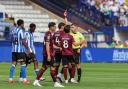 Xav Simons is sent off in Saturday's 1-0 defeat at Sheffield Wednesday