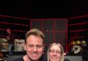 IDOL: Tracey Parsons with her musical idol, Jason Donovan, at The Lowry