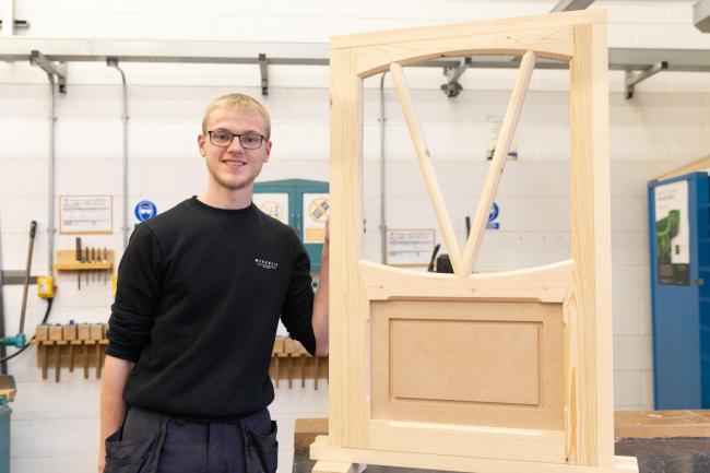 WINNER: William Zuk picked up a silver medal for in the joinery category in the WorldSkillsUK finals