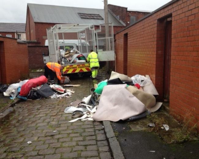 Fly-tipping: Carpet and underlay had been found dumped