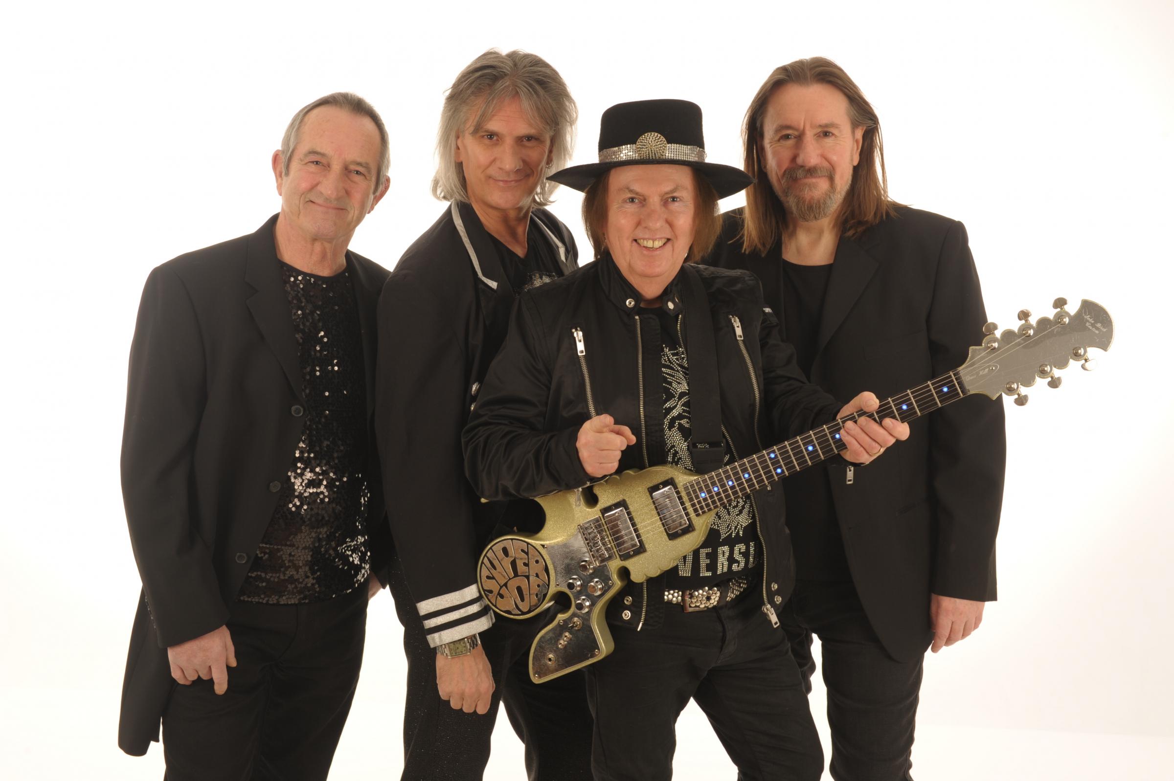 ON TOUR: Dave Hill and the current Slade line-up