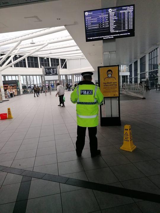 Deployment: Police were sent to Bolton Interchange on Friday