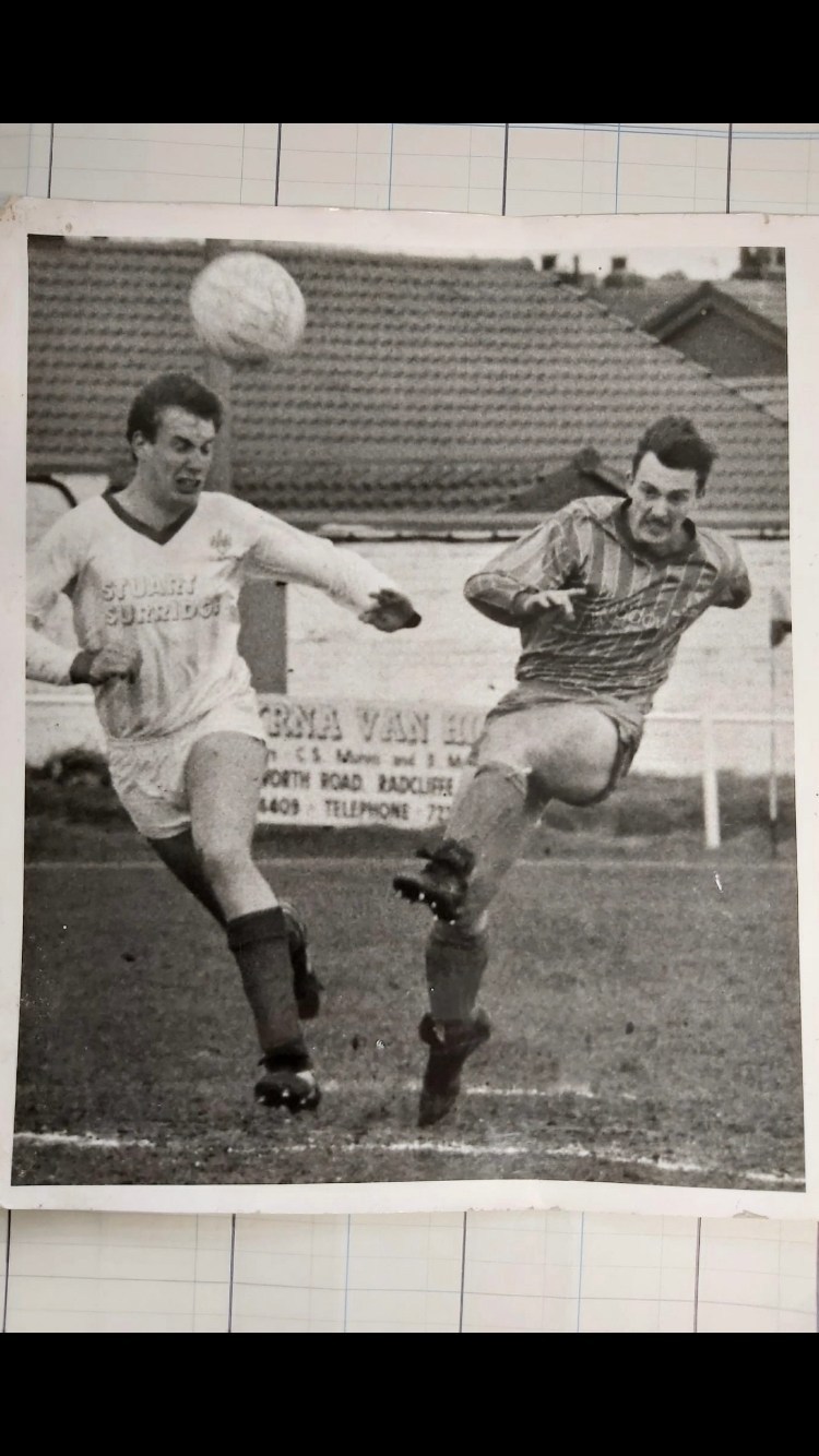 Graham Hill playing with Tony Macdonald for Curzon Ashton
