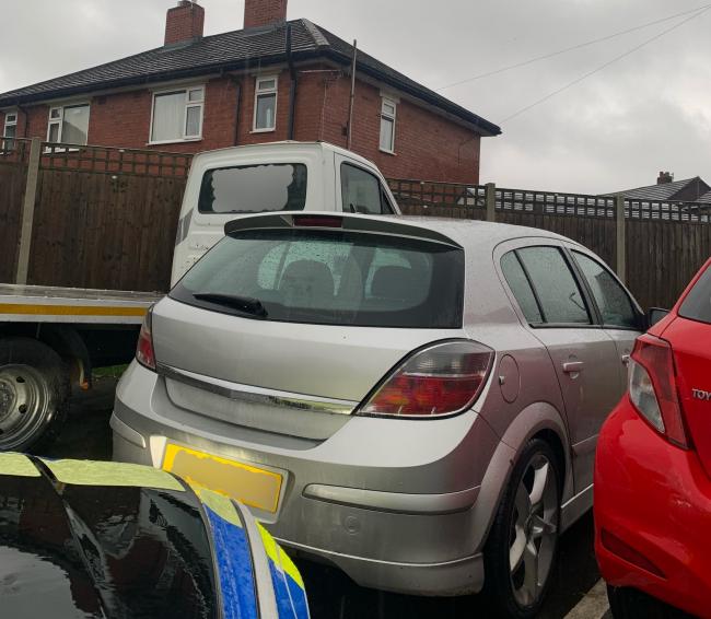 Seized: The driver was pursued down Radcliffe Road