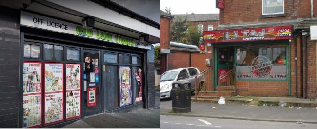 PENALISED: The Old Lane Store in Little Hulton and the K2 Taj Chippery in Bolton were fined for the use of illegal workers