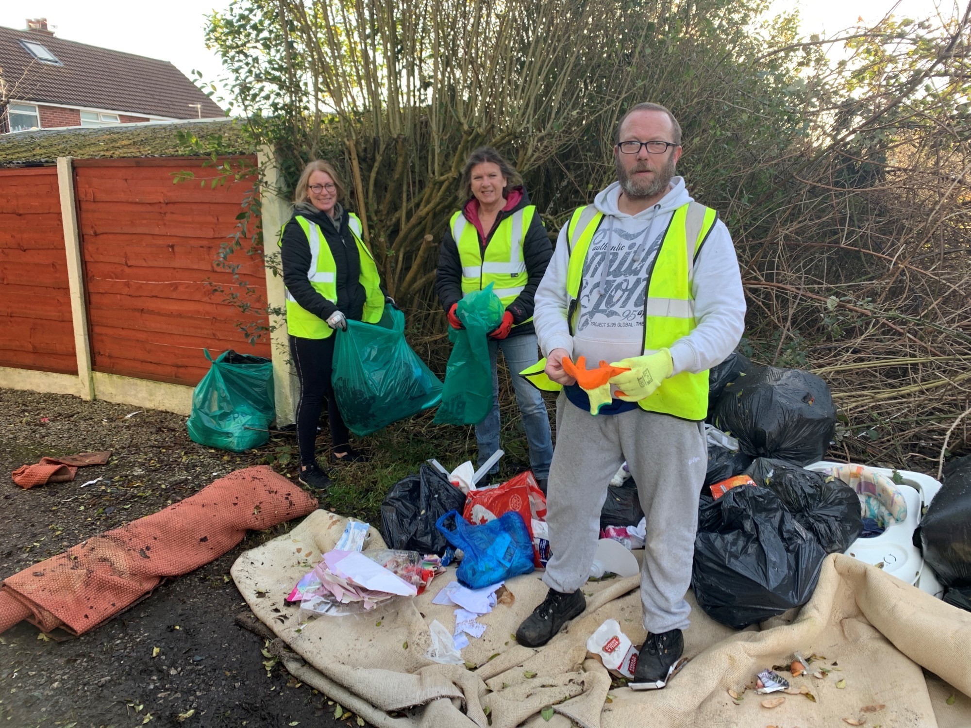 Farnworth and Kearsley Litter Pickers clean up after disgusting flytippers