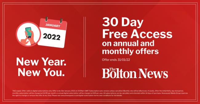 Subscribe to The Bolton News website for FREE with our trial