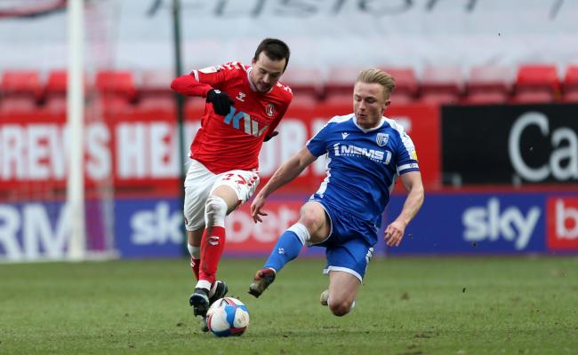 Kyle Dempsey in action for Gillingham last February against Charlton's Liam Millar