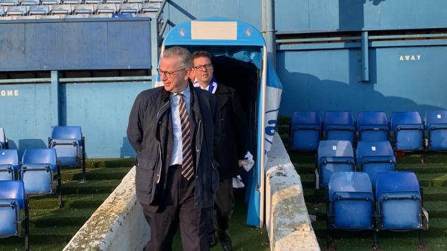 EXCLUSIVE: Michael Gove attends revival talks at Gigg Lane, historic home of Bury FC