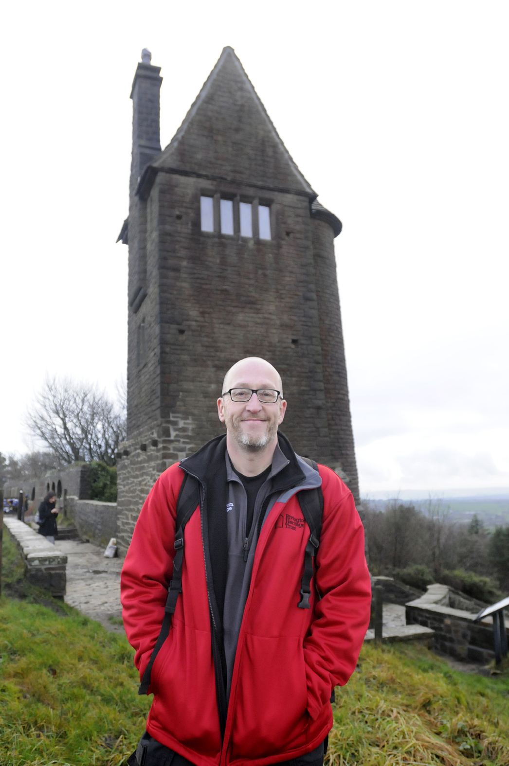Andrew Suter at the Pigeon Tower in Rivington Terraced Gardens.