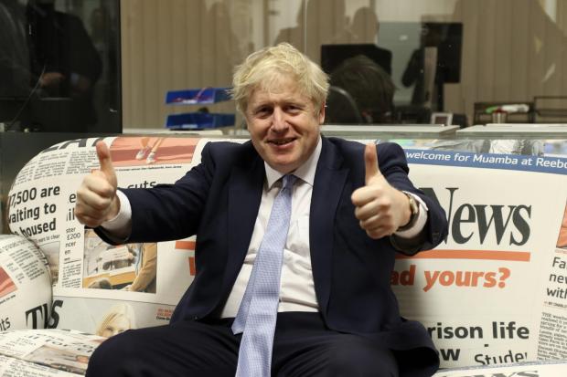 The Bolton News: PM Boris Johnson visits The Bolton News office