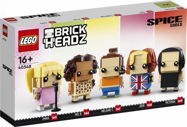 The Bolton News: LEGO Spice Girls Brick Headz packaging. Credit: LEGO