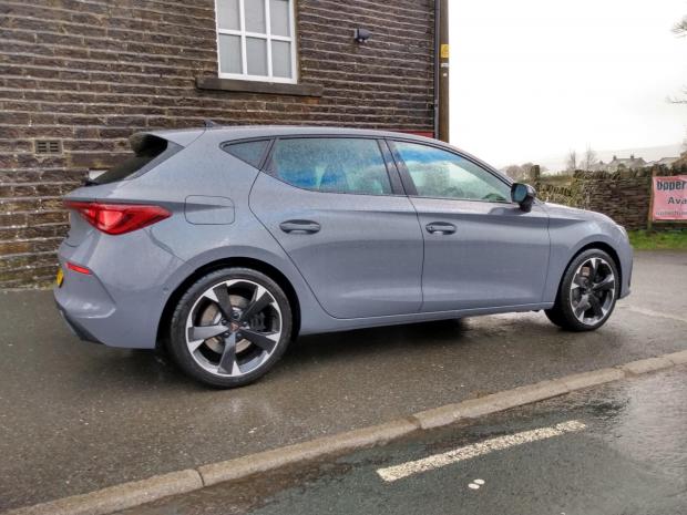 The Bolton News: The Cupra Leon on test during stormy conditions 
