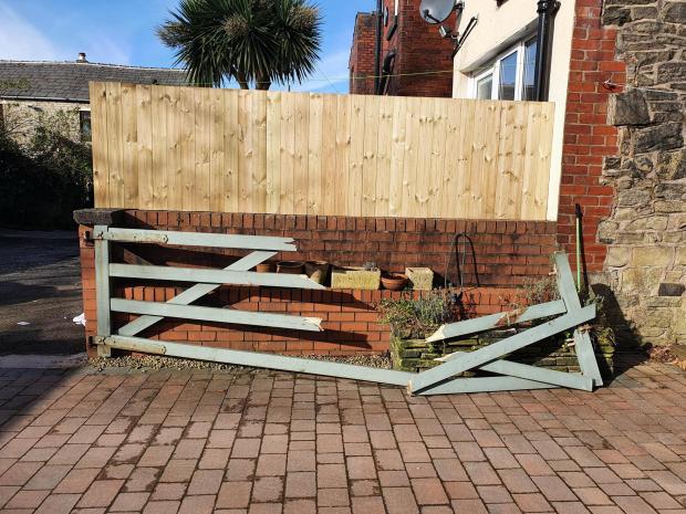 The Bolton News: The perpetrator fled, smashing through the gate