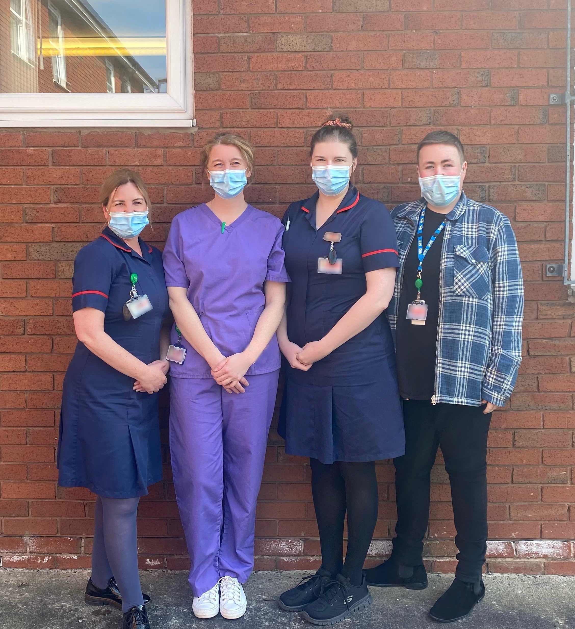 – From left to right, Nicky Norris Specialist Palliative Care Nurse, Dr Laura Edwards Palliative Care Consultant, Emma Davidson Specialist Palliative Care Nurse and Liam Henighan MDT Coordinator.
