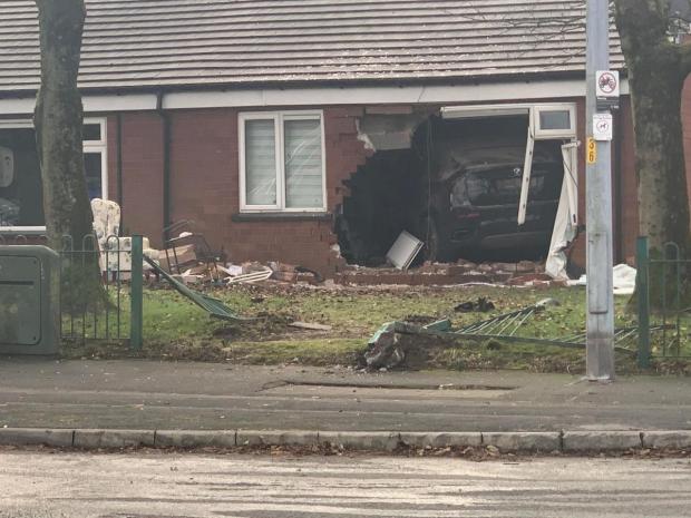 The Bolton News: Vose crashed into Mrs Kearne's house on Nov 28.