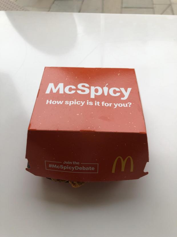 The Bolton News: The McSpicy box.