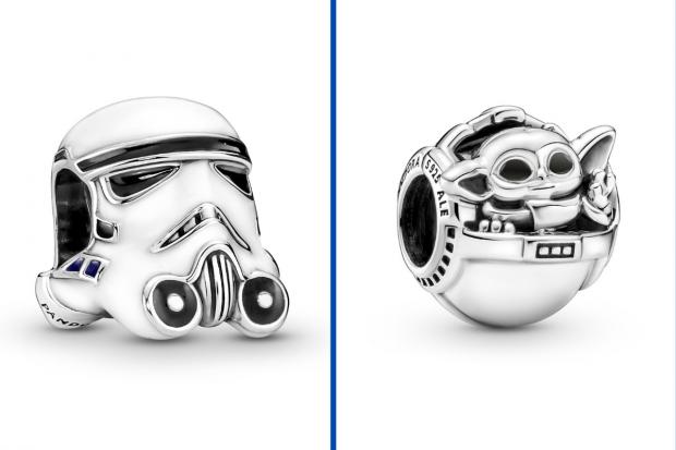 The Bolton News: (left to right) Stormtrooper charm and Grogu and crib charm. Credit: Pandora