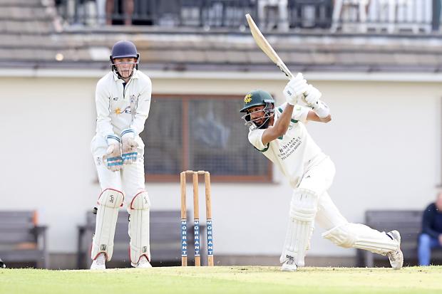 ALL-ROUND STAR: Bolton’s England batsman Haseeb Hameed in action for Rishton. Picture: www.kipax.com