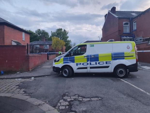 The Bolton News: Police at the scene in Great Lever
