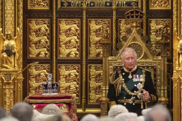 The Bolton News: Prince Charles delivering the Queen's speech for the first time. Credit: PA