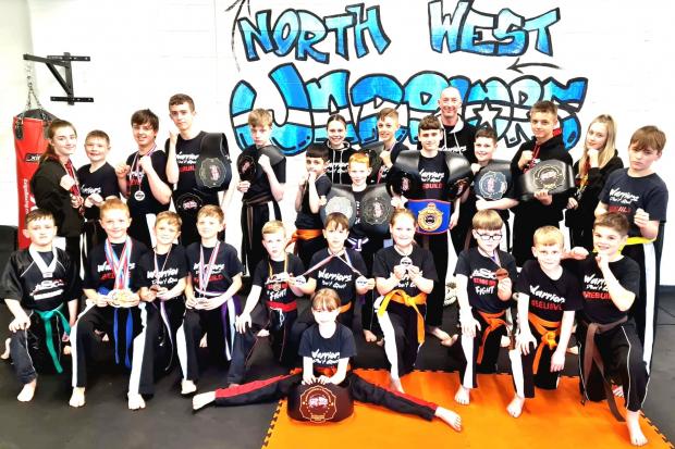 TEAM EFFORT: Youngsters from the North West Warriors martial arts centre