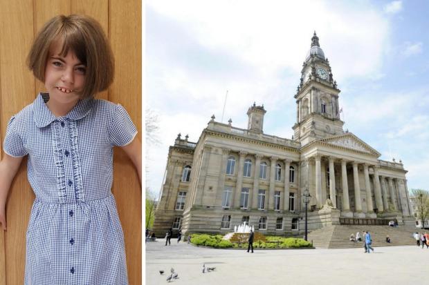 Hannah Dewhurst suffers from Cornelia de Lang Syndrome and Bolton Town Hall, inset