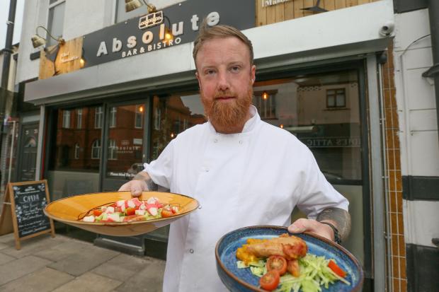 Gareth Mason, who lives in Bolton, who is Head Chef at Absolute Bar and Grill in Westhoughton/ SWNS