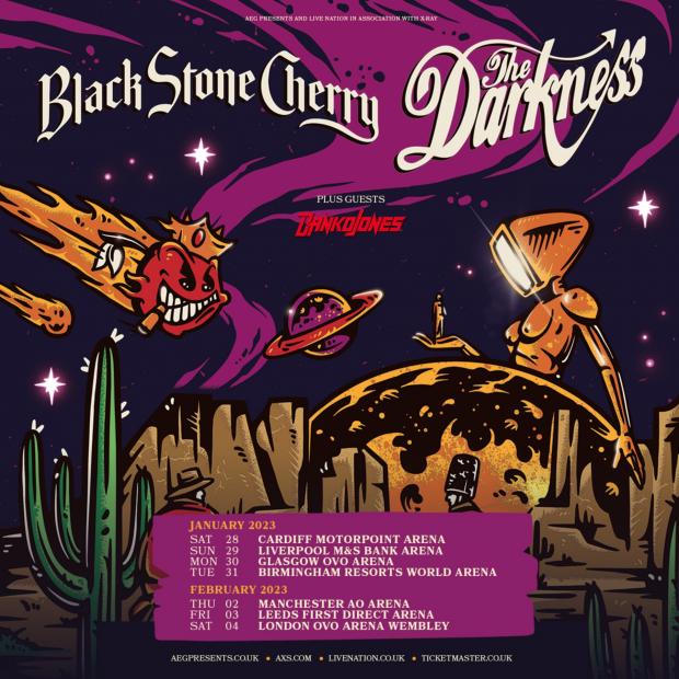 The Bolton News: The Darkness and Black Stone Cherry announce tour: How to get tickets (Live Nation)