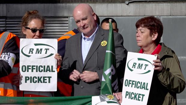 The Bolton News: Mick Lynch on the picket line at Euston station (PA)