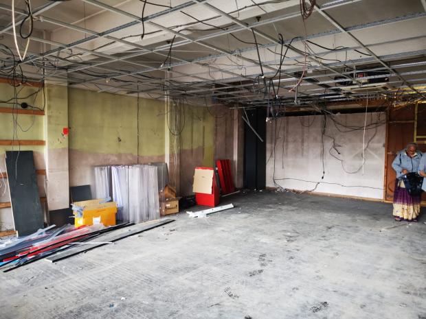 The Bolton News: The interior of Candy and Cards after having been stripped out