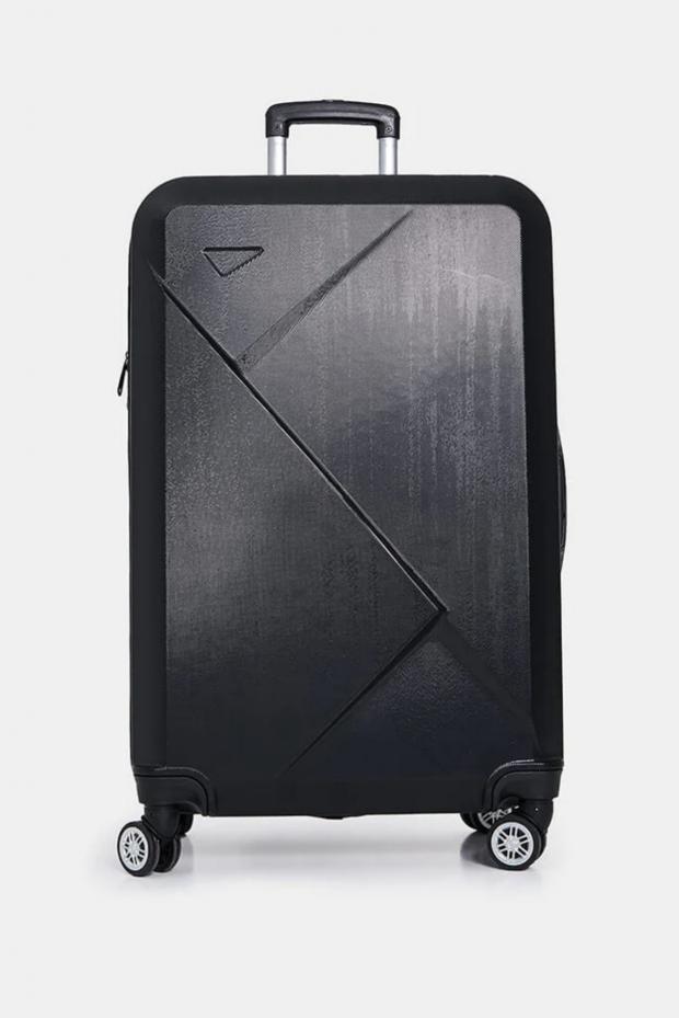 The Bolton News: Black Hardcover 4-Wheel Large Suitcase (I Saw It First)