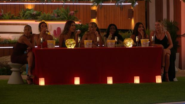 The Bolton News: The girls at Movie Night. Love Island continues tonight at 9pm on ITV2 and ITV Hub. Episodes are available the following morning on BritBox (ITV)