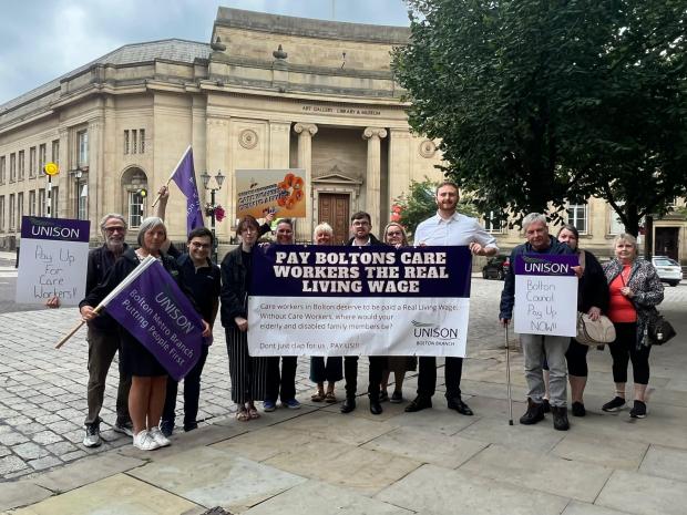 The Bolton News: Unison calling for more pay outside the town hall