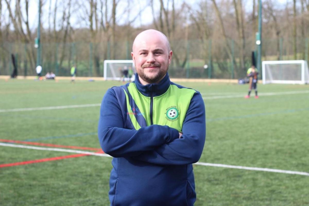 Alex Mort, the first emotional wellbeing leader at Moss Bank Junior Football Club