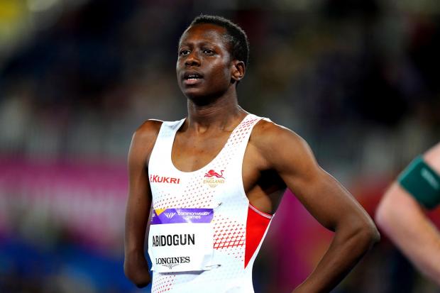 BRONZE: Ola Abidogun after finishing third in the Men's T45-47 100m final  in Birmingham. Picture by PA