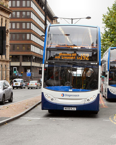 Buses in Piccadilly in Manchester (Picture: David Dixon)