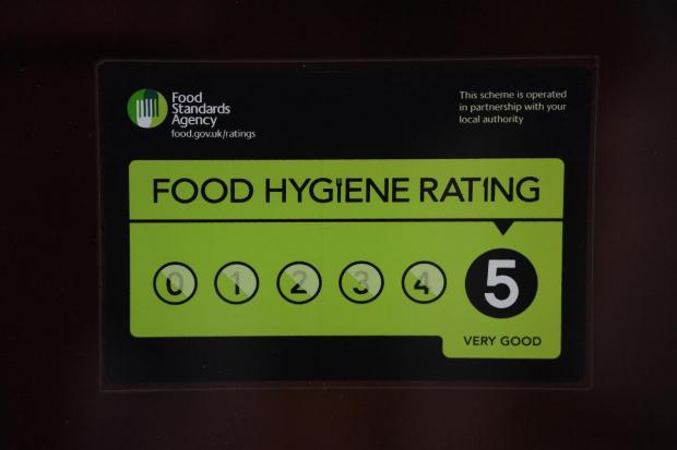 Recent food hygiene ratings issued